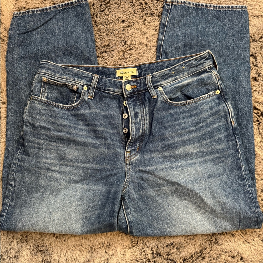 Madewell jeans, curvy low slung straight size 30
